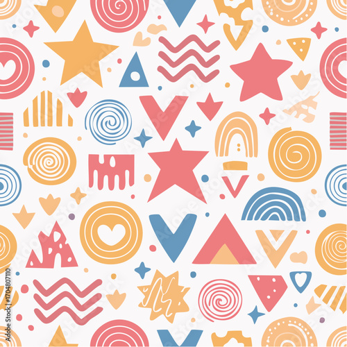 Colorful background of letters and numbers
4