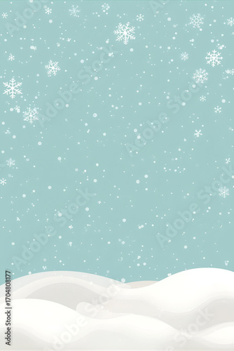 winter landscape with snow