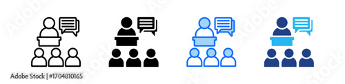 Representation Icon Set Multiple Style Collection