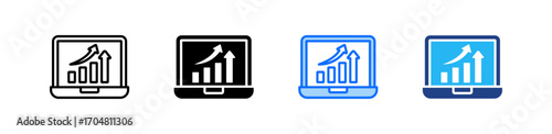 Statistical Chart Icon Set Multiple Style Collection