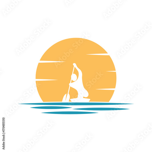 Canoe logo icon illustration