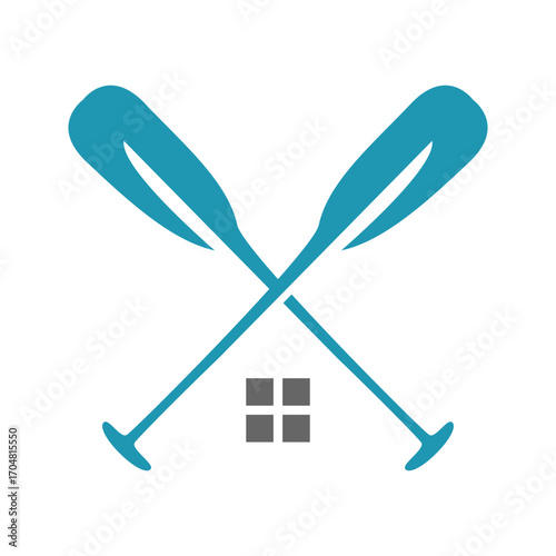 Canoe logo icon illustration