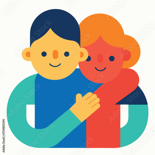 Emoji human hugs hugging hands support and love symbol friendship care social media vector design