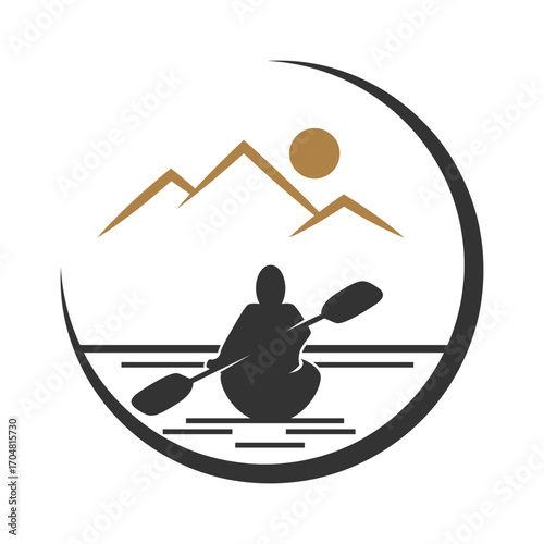 Canoe logo icon illustration