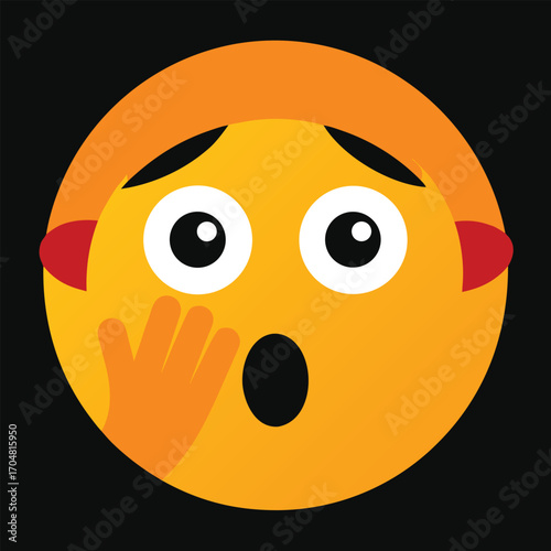 Face with peeking eye vector emoji illustration icon curiosity secrecy emotion social media vector design