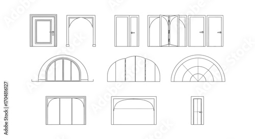 architectural door plan showcasing various openings entrances and designs for building design illustrating construction and renovation planning