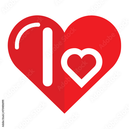 I love heart red popular illustration romance relationship symbol emoji affection vector graphic design