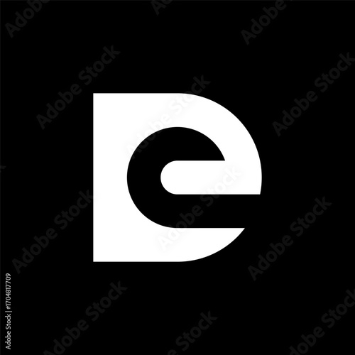 Letter DE or ED creative monogram logo
