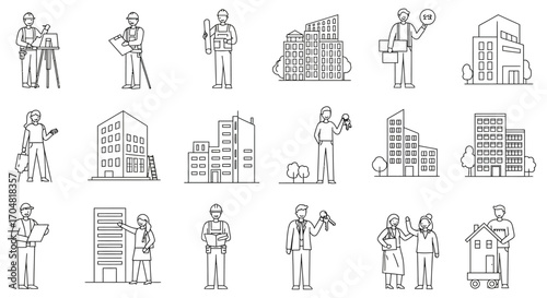 real estate agent showing building representing property investment offering a new house to clients demonstrating service and expertise in housing market