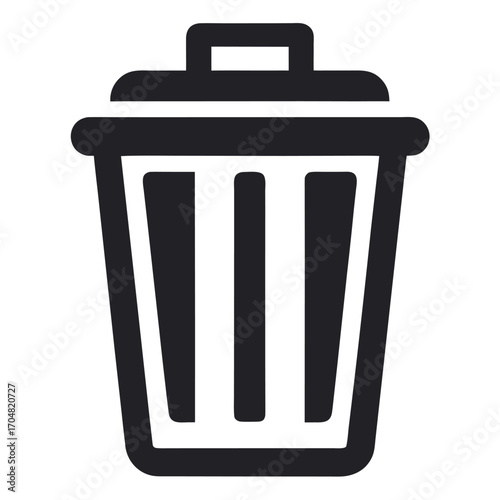 Trash can icon logo vector illustration waste recycle concept