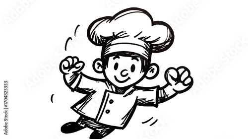 cartoon illustration of a chef