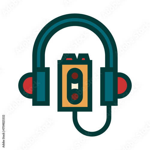 Retro Walkman icon design