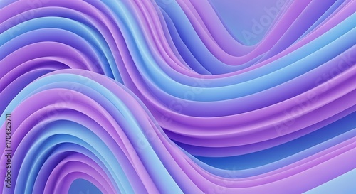 Abstract Colorful Wavy Shapes Background.