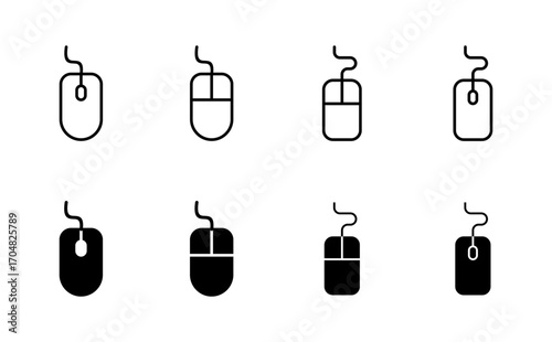 Mouse icon set. click icon vector. pointer icon vector.