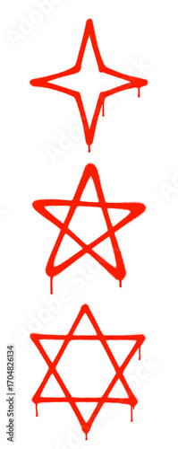 vector set logo of stars with spray paint art (artwork 1)