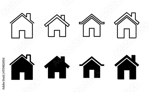 House icon set. Home icon vector