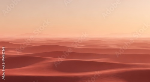 Red Desert Landscape View.
