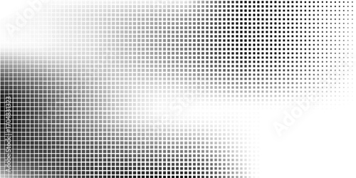 Modern mesh rectangle dotted halftone gradient texture. Vanishing polka dot background abstract modern simple