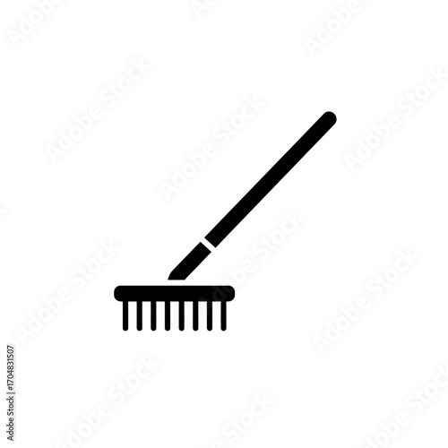 Broom Icon Cleaning Tool for Home and Industrial Use.