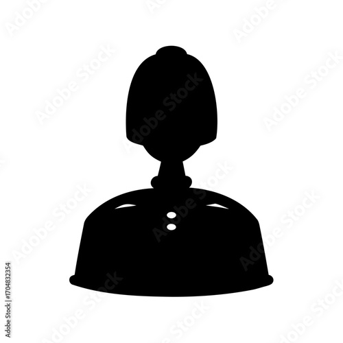 Fotografie Silhouette of a British Royal Guard Soldier wearing bearskin hat isolated