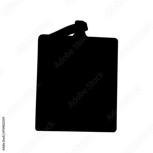 Silhouette of a black jerrycan used to store fuel or chemicals