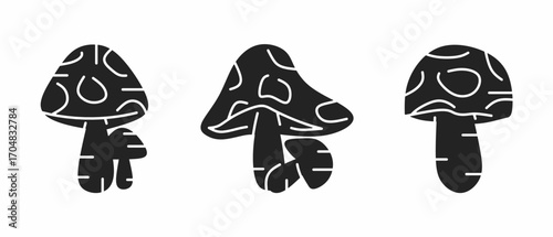 Plant, mushroom. Mushroom symbol illustration design. Vector template.