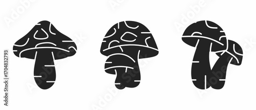 Plant, mushroom. Mushroom symbol illustration design. Vector template.