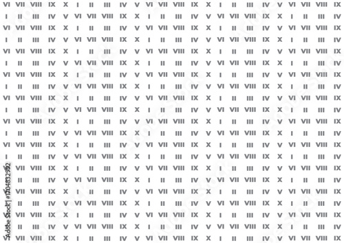 roman numerals pattern background vector design