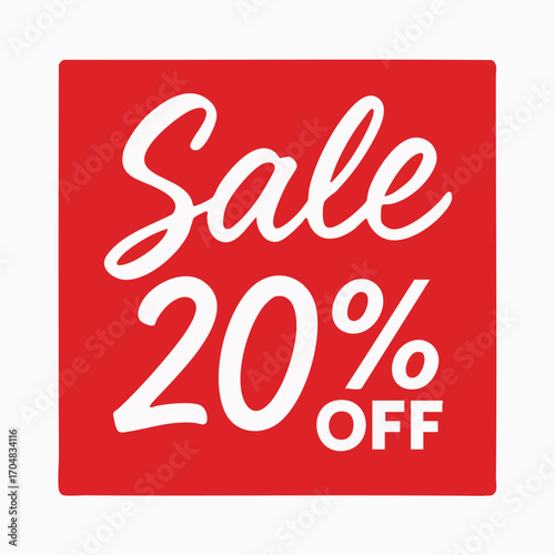Red Sale 20 Off Discount.