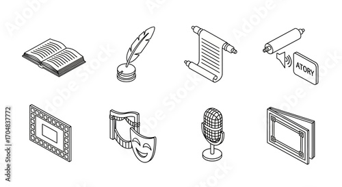 Collection of classic and modern literature, history, and performance icons