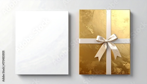 Gift box and blank paper