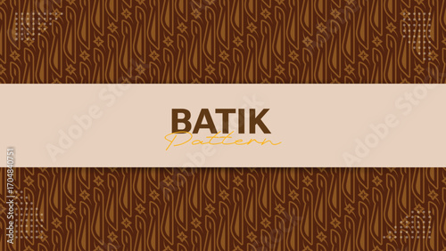 A repeating traditional batik pattern featuring parang motifs on brown background, suitable for traditional and modern designs.