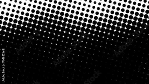 Grunge halftone collection with black and white trendy halftone cuts, flicker effects, and smooth abstract motion for video editing