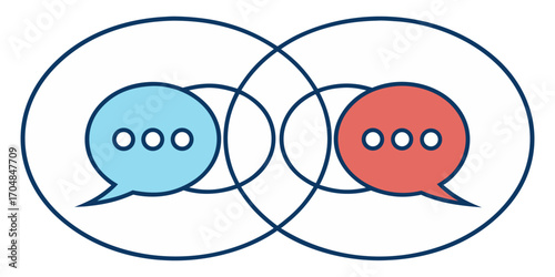 Overlapping Chat Bubble Icon