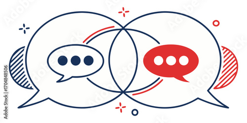 Overlapping Chat Bubble Icon