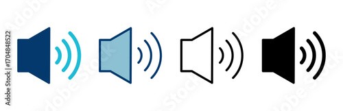 Speaker icon vector isolated on white background. Volume icon. Loudspeaker icon vector. Audio. Sound