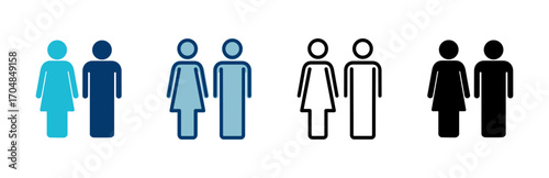 Man and woman icon vector isolated on white background. male and female symbol