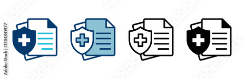 Medical insurance icon vector isolated on white background. health insurance icon