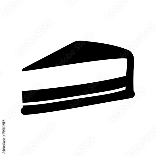 Delicious looking slice of cake with multi layered filling, sweet dessert