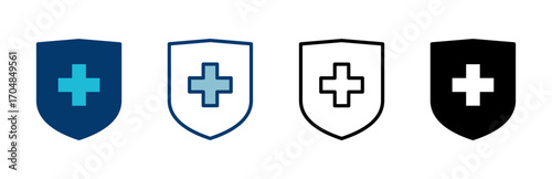 Health insurance icon vector isolated on white background. Insurance health document icon