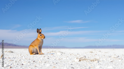 Vizcacha en las afueras del Salar de Uyuni en Bolivia