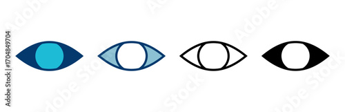 Eye icon vector isolated on white background. Look and Vision icon. Eye vector icon