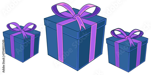 Colorfull gift box collections vactor