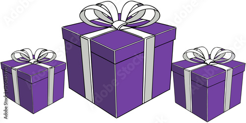 Colorfull gift box collections vactor