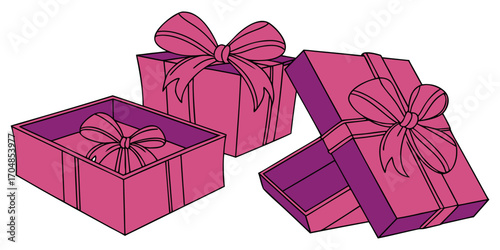 Colorfull gift box collections vactor