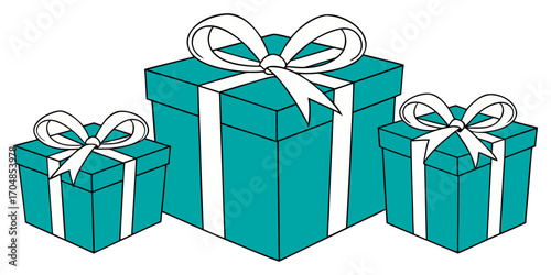 Colorfull gift box collections vactor