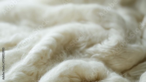 Gentle folds of a luminous white material with subtle shifts in light and shadow creating an