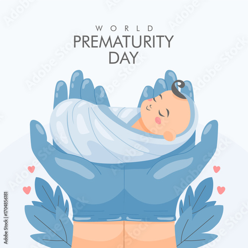 vector world prematurity day background template
