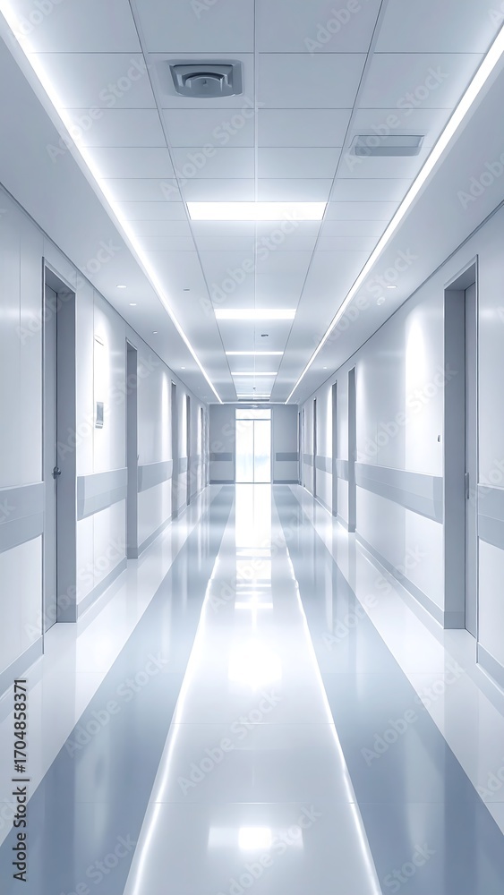 Obraz premium Hospital corridor, bright, clean