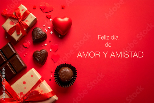 Wallpaper Mural Fondo de Amor y Amistad con chocolates y corazones. Torontodigital.ca